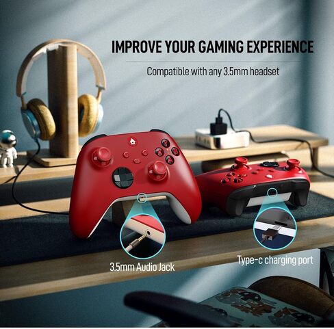 Controller for Xbox One, Xbox Series X/S, Xbox One X/S, PC, Game Controller with 2.4GHZ Wireless Adapter 3.5mm Headphone Jack in Saudi Arabia