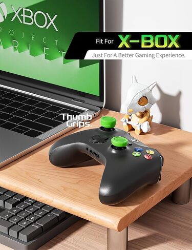 ELETIUO 5 Pairs/10 Pcs Thumb Grips Set for Xbox Series X/S,Xbox One,Xbox One X/S Controller,Anti-Slip Silicone Joystick Cap with 5 Designs, Custom Analog Thumbsticks Cover,Green in Saudi Arabia