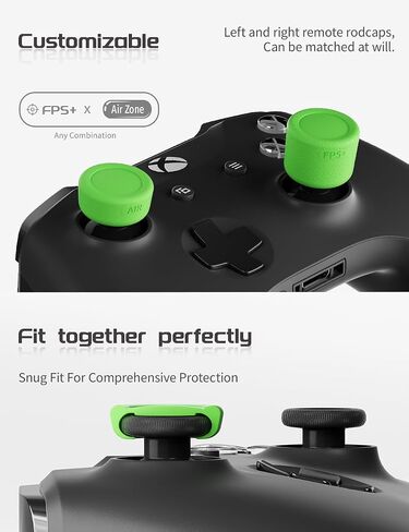 ELETIUO 5 Pairs/10 Pcs Thumb Grips Set for Xbox Series X/S,Xbox One,Xbox One X/S Controller,Anti-Slip Silicone Joystick Cap with 5 Designs, Custom Analog Thumbsticks Cover,Green in Saudi Arabia