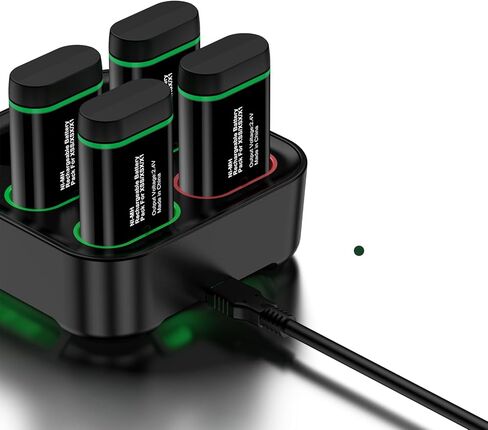 Rechargeable Xbox One Controller Battery Pack with 4x3600mWh, USB Xbox Controller Charger Station for Xbox Series X|S, Xbox One S/One X/Elite Controllers Xbox One Accessories (1500mAh) in Kuwait
