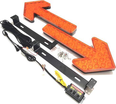 12V-24V Waterproof Vehicle LED Arrow Pilot Light Signal Light Watering Cart Sweeper Work Car Construction Vehicle LED Pilot Light Wrecker Indicator Light (Clear Case-Amber LED) in Saudi Arabia