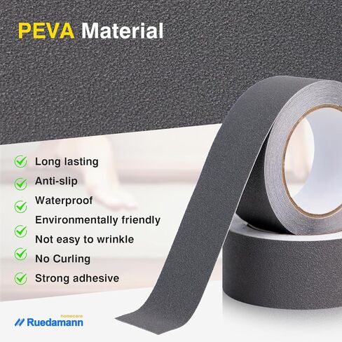 Ruedamann Anti Slip Tape, 6 Pack, 2 Inch × 19.7 Feet, High Traction Waterproof Grip Tape Roll for Outdoor Indoor, Friction Safety Adhesive Stripe for Stair Steps Treads, Grey in Kuwait