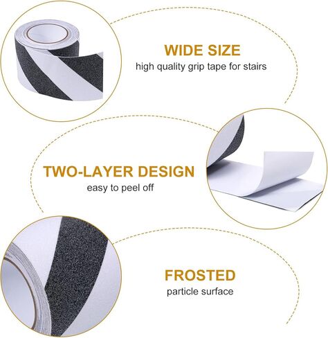 Grip Tape for Stairs 3 Inch x 33 Ft, Heavy Duty Anti Slip Tape for Stairs Outdoor/Indoor-Non Skid Tape for Stair Treads, Waterproof Outdoor Grip Tape for Stairs in Kuwait