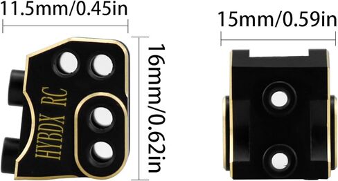 Brass Differential Cover Knuckle counterweight for SCX10 II AR44 90046 90047 1/10 axial Upgrade (Black/D) in Saudi Arabia
