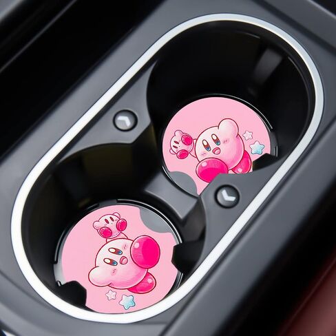 Jupswan Car Coaster for Cupholder,2 Pack Heart Aesthetic Car Decals Cup Coaster Car Accessories Car Finds Tiktok for Women Men, Clean,Tidy,Universal Fit in Saudi Arabia