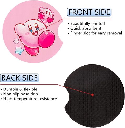 Jupswan Car Coaster for Cupholder,2 Pack Heart Aesthetic Car Decals Cup Coaster Car Accessories Car Finds Tiktok for Women Men, Clean,Tidy,Universal Fit in Saudi Arabia
