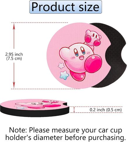 Jupswan Car Coaster for Cupholder,2 Pack Heart Aesthetic Car Decals Cup Coaster Car Accessories Car Finds Tiktok for Women Men, Clean,Tidy,Universal Fit in Saudi Arabia