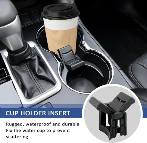 إدراج حامل كأس السيارة متوافق مع هايلاندر 2014-2020، مقسم حامل مشروبات السيارة مع إدراج زنبركي لتثبيت أكواب بأحجام مختلفة، ملحقات وحدة التحكم المركزية للسيارة OEM#55618-0E170-C0 in Kuwait