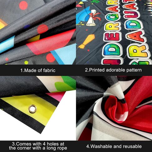KatchOn, Kindergarten Graduation Backdrop - Large 72x44 Inch | Kindergarten Graduation Banner | Kindergarten Backdrop for Kindergarten Graduation Decorations Class of 2024 | Kinder Graduation Backdrop in Saudi Arabia