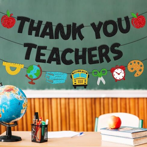 Thank You Teachers Banner Teacher Appreciation Week Decoration Thank You Teachers We Appreciate You Theme Garland Thank You for All You Do Classroom School Decoration in Saudi Arabia