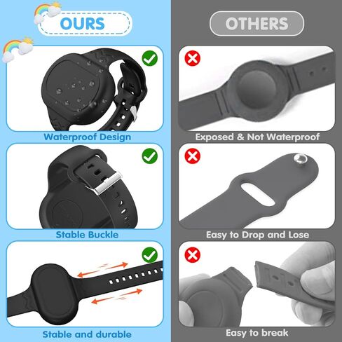 2 حزمة من سوار Smart Tag 2 المقاوم للماء، غطاء كامل من السيليكون متوافق مع Samsung Galaxy SmartTag2، SmartTag 2 Watch Band ملحقات حامل مخفي (أسود + أبيض) in Kuwait