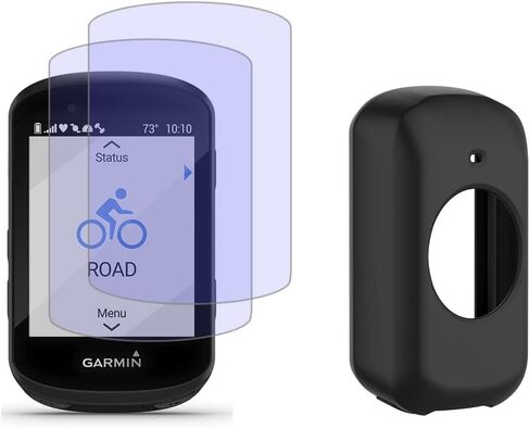 واقي شاشة لـ Garmin Edge 830 Gps (2+1pack) وغطاء حافظة من السيليكون، طبقة من الزجاج المقسى مضادة للخدش، تغطية كاملة عالية الوضوح in Kuwait