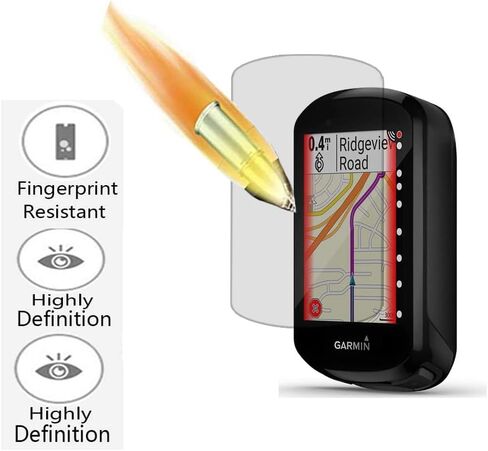 واقي شاشة لـ Garmin Edge 830 Gps (2+1pack) وغطاء حافظة من السيليكون، طبقة من الزجاج المقسى مضادة للخدش، تغطية كاملة عالية الوضوح in Kuwait