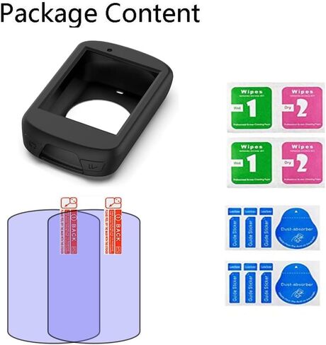 واقي شاشة لـ Garmin Edge 830 Gps (2+1pack) وغطاء حافظة من السيليكون، طبقة من الزجاج المقسى مضادة للخدش، تغطية كاملة عالية الوضوح in Kuwait