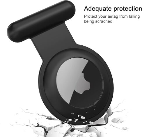 حافظة Airtag للأطفال، عبوتين من حامل AirTag من السيليكون مع دبوس غير مرئي، غطاء واقٍ لتتبع نظام تحديد المواقع العالمي (GPS) مخفي لعلامة Apple Air Tag للملابس وحقائب الظهر (رمادي ووردي) in Saudi Arabia