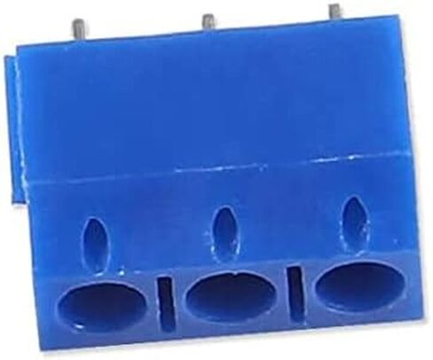 3 دبوس PCB جبل برغي محطة كتلة موصلات 5 مم الملعب، 10 قطع KF301-5.0 قدم مستديرة النحاس - الأزرق in Saudi Arabia