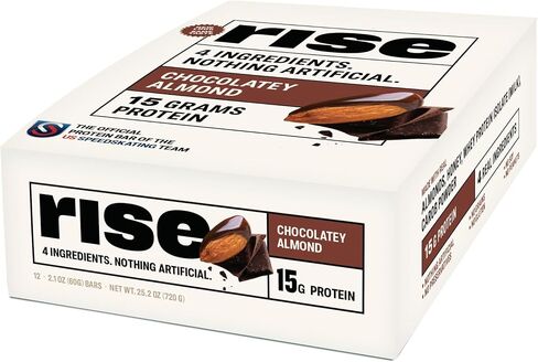 لوح بروتين Rise Whey 15 جرام، رقاقة شوكولاتة بالنعناع، ​​وجبة إفطار صحية ووجبة خفيفة، 4 جرام ألياف غذائية، 5 مكونات غذائية طبيعية كاملة، أبسط المكونات غير المعدلة وراثيًا، خالية من الغلوتين، بار خالٍ من الصويا، 2.1 أونصة (عبوة من 12 قطعة) in Saudi Arabia