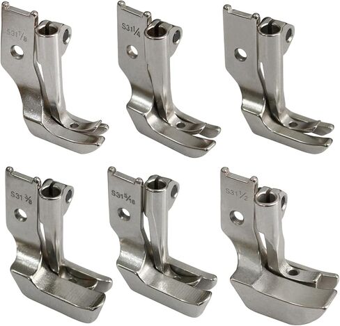 YEQIN 6Pcs/Set Industrial Walking Foot Single Piping Welting Feet Compatible with CONSEW 206RB 225 226R JUKI LU-562/563/1508 Sewing Machine in Saudi Arabia
