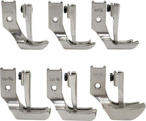YEQIN 6Pcs/Set Industrial Walking Foot Single Piping Welting Feet Compatible with CONSEW 206RB 225 226R JUKI LU-562/563/1508 Sewing Machine in Saudi Arabia