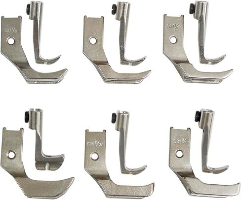 YEQIN 6Pcs/Set Industrial Walking Foot Single Piping Welting Feet Compatible with CONSEW 206RB 225 226R JUKI LU-562/563/1508 Sewing Machine in Saudi Arabia