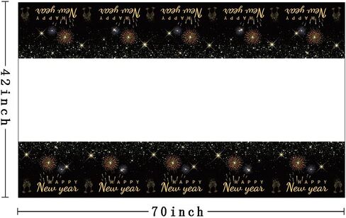 3 عبوات من مفرش المائدة للعام الجديد 2024، مفرش طاولة للاستعمال مرة واحدة، مستلزمات وديكورات حفلات أعياد الميلاد للأطفال والأولاد والبنات، طاولات مستطيلة مقاس 70 بوصة × 42 بوصة in Kuwait
