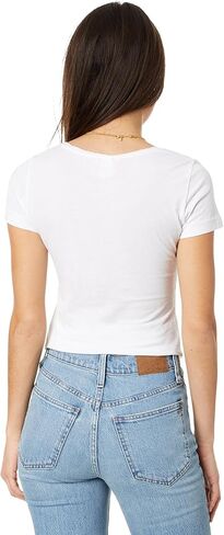 جينز Madewell النسائي الخفيف المثالي ذو الطراز العتيق مع تمزقات in Saudi Arabia