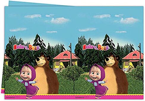 غطاء طاولة بلاستيكي للحفلات من بروكوس ماشا آند ذا بير (70x47 بوصة / 180x120 سم) in Kuwait