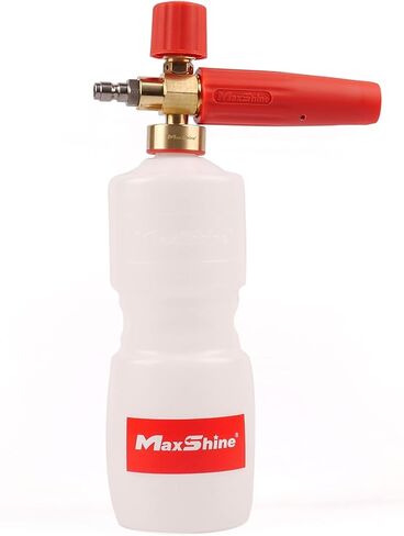 Maxshine Snow Foam Cannon Foam Lance - 1/4 "مسدس رغوة الغسيل الممتاز السريع لغسالة الضغط - مثالي للسيارة والمنزل والقارب والدراجات النارية وغسيل المركبات الترفيهية - ملحقات ومستلزمات تفصيل السيارات الممتازة in Saudi Arabia