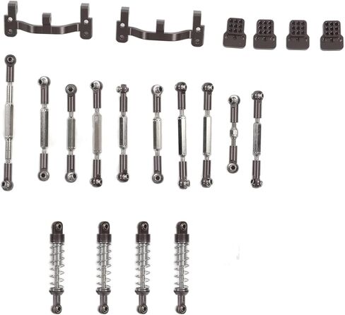 RC سيارة سحب قضيب عدة، سبائك الألومنيوم امتصاص الصدمات RC سيارة سحب قضيب عدة RC سيارة ترقية قطع الغيار لWPL C24 C14 C14K C24K RC قطع غيار السيارات ترقية قطع الغيار، الأحمر، الأسود، Ti اللون (Ti اللون) in Saudi Arabia