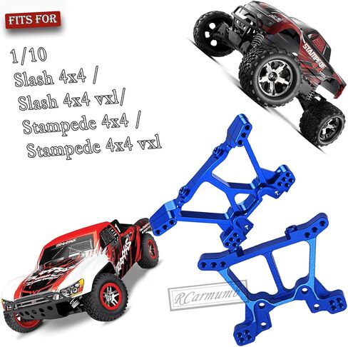 جزء ترقية برج الصدمات RC لـ 1/10 4WD Slash 4x4/Slash VXL 4X4، Stampede 4x4/Stampede VXL 4X4، مجموعة برج الصدمات الأمامية الخلفية من سبيكة معدنية، استبدال 6838 6839، أخضر in Saudi Arabia