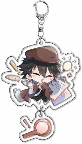 Dazai Keychain Cospaly Bungo Stary Amine Dogs Acrylic Keychain Multi Funny Pendent 5pcs in Saudi Arabia