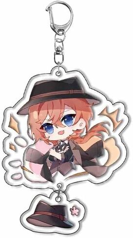 Dazai Keychain Cospaly Bungo Stary Amine Dogs Acrylic Keychain Multi Funny Pendent 5pcs in Saudi Arabia