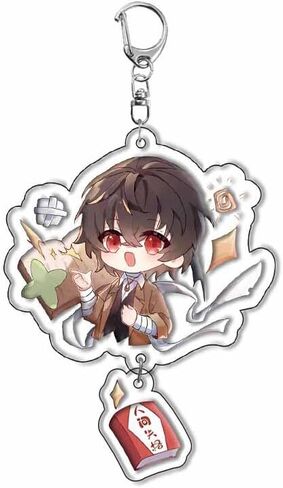 Dazai Keychain Cospaly Bungo Stary Amine Dogs Acrylic Keychain Multi Funny Pendent 5pcs in Saudi Arabia