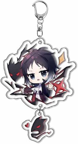 Dazai Keychain Cospaly Bungo Stary Amine Dogs Acrylic Keychain Multi Funny Pendent 5pcs in Saudi Arabia