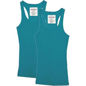 Zenana Women's Ribbed Racerback Athletic Active Tank Tops 2 4 Packs in Kuwait