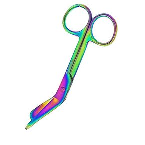 Titanium Galaxy Rainbow Galaxy Galaxy 3.5 "، 4.5" ، 5.5 و 7.5 EMS ضمادة ضمادة Lister Scissor مثالية للممرضات ، EMT ، طلاب الطب ، رجال الإطفاء ، صياد ، هوايات وتصنيع (4.50 ") in Kuwait