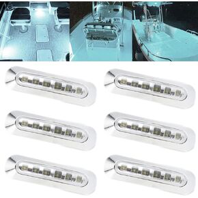 LED Boat Navigation Lights, Deck Transom Cockpit Lighting,Waterproof Boat Marine LED Lights,for Fishing, Kayak,Pontoon,Yacht, 6Pcs(12V 24V) (red) in Kuwait
