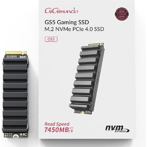 GS5 1TB TLC PCIE Gen4x4 NVME SSD لـ PS5 - الانفجار من خلال أوقات التحميل بسرعة 6500 ميغابايت/ثانية مع غرفة التبريد ، تصل إلى 7450 ميجابايت/ثانية لجهاز كمبيوتر سطح المكتب in Kuwait