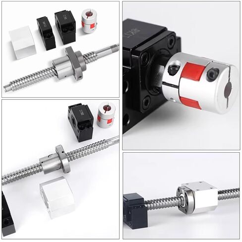 Linear Motion Ball Screw Machine Parts Ball Screw SFU1605 Length 1050-1500mm Ball Screw with Flange Single Nut BK12 BF12 End Machined Parts(1200mm) in Kuwait