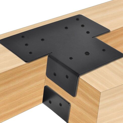 (4 حزمة) منشور أسود على شكل T إلى Beam Connector Roof Bracket ، قبعة منشور قابلة للتعديل لمدة 6 × 6 ، دعم شماعات رأس الجمالون الصلب ، موصل مرساة Timber Joist in Saudi Arabia