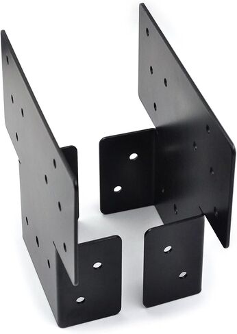 (4 حزمة) منشور أسود على شكل T إلى Beam Connector Roof Bracket ، قبعة منشور قابلة للتعديل لمدة 6 × 6 ، دعم شماعات رأس الجمالون الصلب ، موصل مرساة Timber Joist in Saudi Arabia