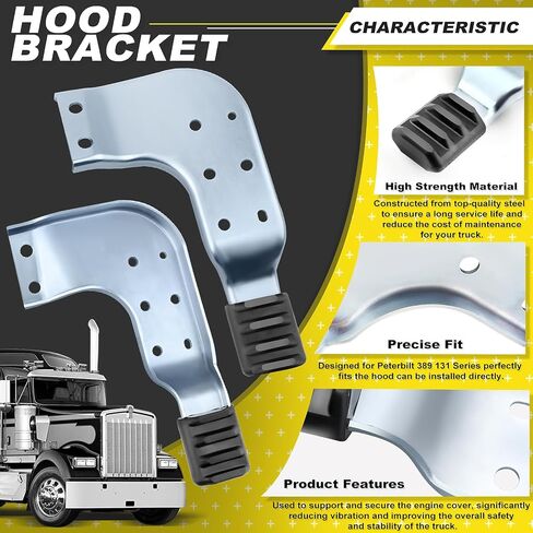 Left Side Hood Bracket - MPB75131L Hood Guide Bracket Fit for Peterbilt 389 131 Hood Only L11-6131 L116131 in Kuwait