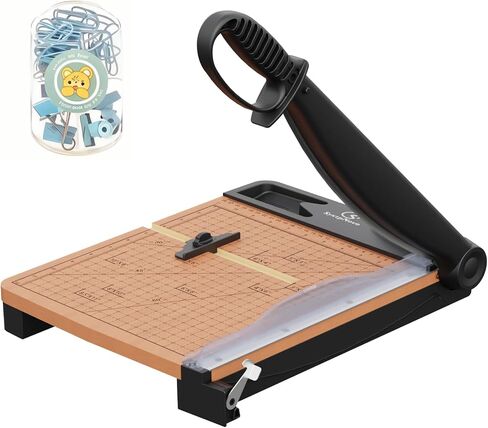 12 Inch Heavy Duty Paper Cutter, Wood Guillotine Paper Cutter & Paper Trimmer, 30 Sheets Capacity Paper Cutting Board for Classroom, Crafting, Cardstock Pink in Saudi Arabia