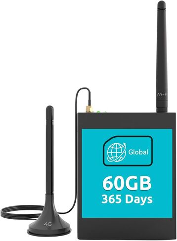 Linovision Industriation Global 4G LTE Cellular Router مع خطة بيانات تم تحميلها مسبقًا-5 جيجابايت 365 يومًا ، يدعم جهاز التوجيه الافتراضي SIM Plug-N-Play ، RS232/RS485 ، MQTT ، التغطية العالمية والدفع كما تذهب in Kuwait