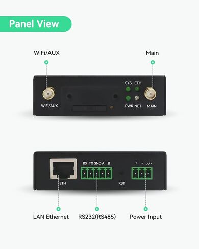 Linovision Industriation Global 4G LTE Cellular Router مع خطة بيانات تم تحميلها مسبقًا-5 جيجابايت 365 يومًا ، يدعم جهاز التوجيه الافتراضي SIM Plug-N-Play ، RS232/RS485 ، MQTT ، التغطية العالمية والدفع كما تذهب in Kuwait