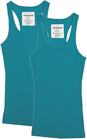Zenana Women's Ribbed Racerback Athletic Active Tank Tops 2 4 Packs in Kuwait