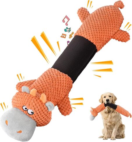 Squeaky Dog Toys, Plush Stuffed Large Dog Toy with Crinkle Paper, Teeth Cleaning Toys for Samll to Large Dogs in Saudi Arabia