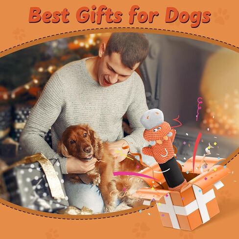 Squeaky Dog Toys, Plush Stuffed Large Dog Toy with Crinkle Paper, Teeth Cleaning Toys for Samll to Large Dogs in Saudi Arabia