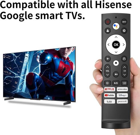 Voice Replacement Remote Control for Hisense Smart Google TV,for Hisense Android/Google Smart TV Remote,with Voice Function in Saudi Arabia