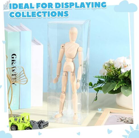 40 Pcs Doll Display Stands with Gift Boxes Action Figure Stands for 9 to 12 Inch Dolls Adjustable Waist Clip Holder for Home Shop Birthday Party Favor (Transparent) in Kuwait